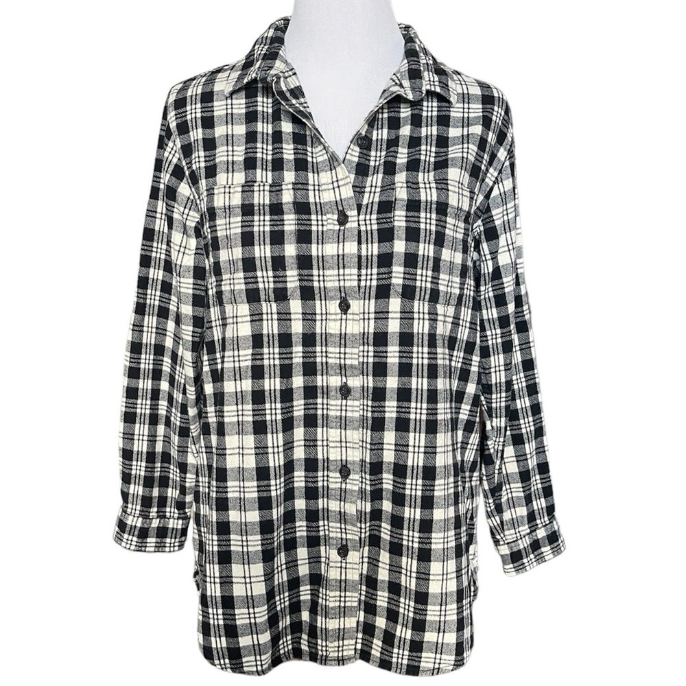 L.L. Bean plaid flannel button down shirt